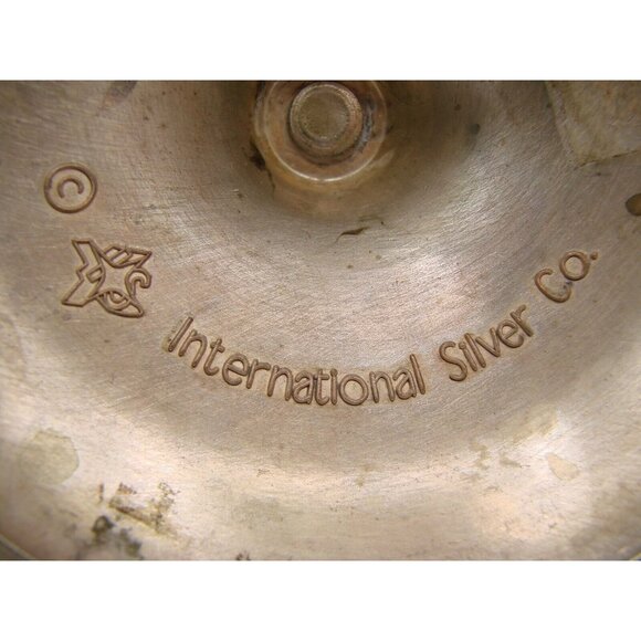 International Silver Co Candlestick Holders Lot 2 Shorties 4" Home Decor Vintage - Picture 8 of 12